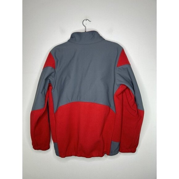 Columbia Men Nordic Trekker Fleece Jacket Wind Proof Red Gray Size Medium - Picture 9 of 11